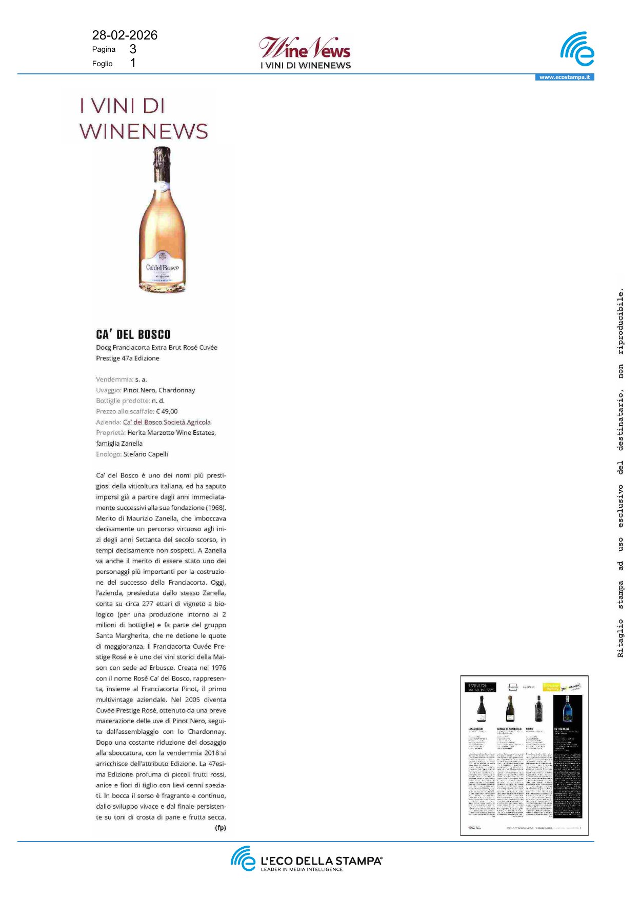Ca\' del Bosco - I Vini di WineNews