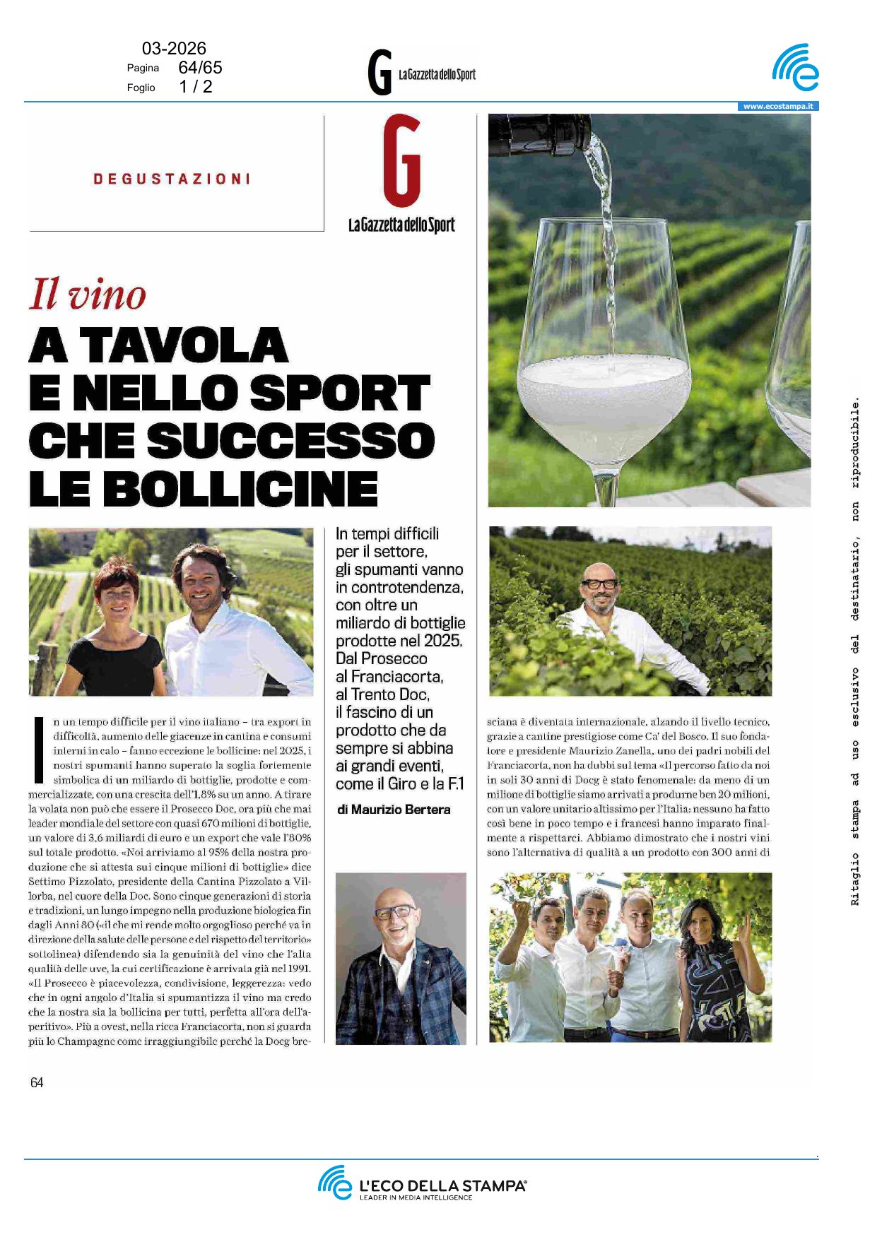A tavola e nello sport che successo le bollicine